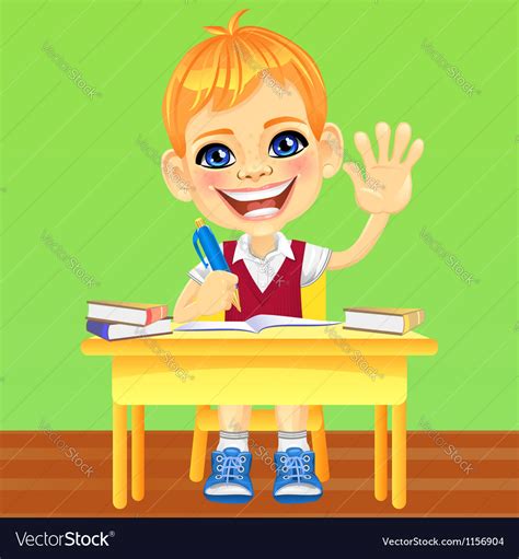 Happy Smiling Schoolboy Royalty Free Vector Image