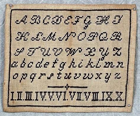The alphabetizer sorts any list in alphabetical order. Mini c.1860 Alphabet & Roman Numerals Sampler For Sale ...