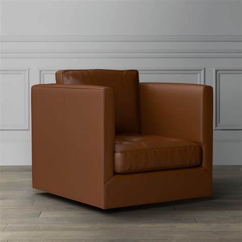 Wilshire Leather Swivel Chair Accent Chair Williams Sonoma