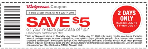 Before checking out, remember to browse our site to find verified coupons and get instant savings. Walgreens Coupon: Save $5 off $25 Purchase 7/16-7/17 ...
