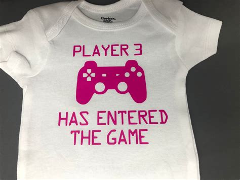Baby Announcement Player 3 Has Entered The Game Video Game Etsy