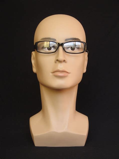 High Quality Realistic Plastic Male Mannequin Dummy Head For Hat Wig