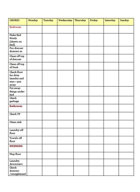 setting  foundations chore lists rewards  discipline sheets