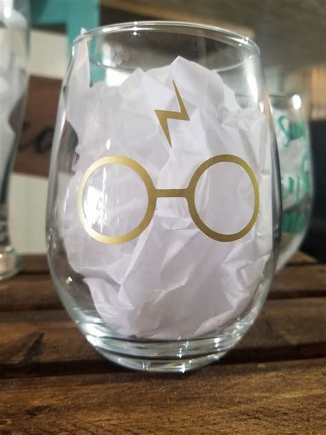 Harry potter and the philosopher's stone 20th anniversary house edition. Harry Potter / Stemless Wine Glass / Funny Wine Glasses ...