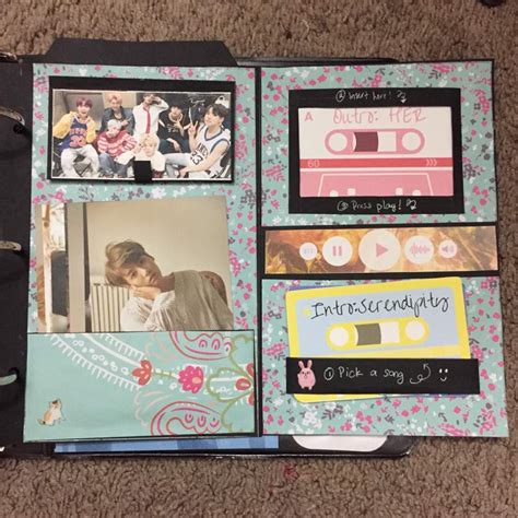 Sample Page Tutorial For BTS Themed Mini Scrapbook ARMY S Amino