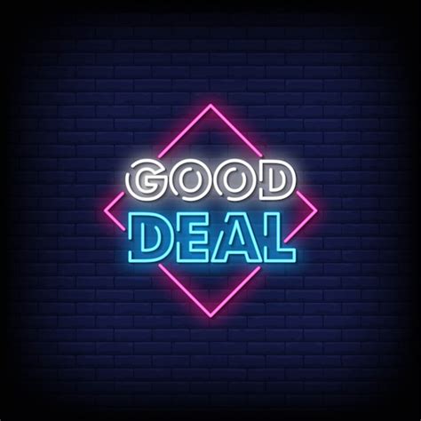 Premium Vector Good Deal Neon Signs Style Text