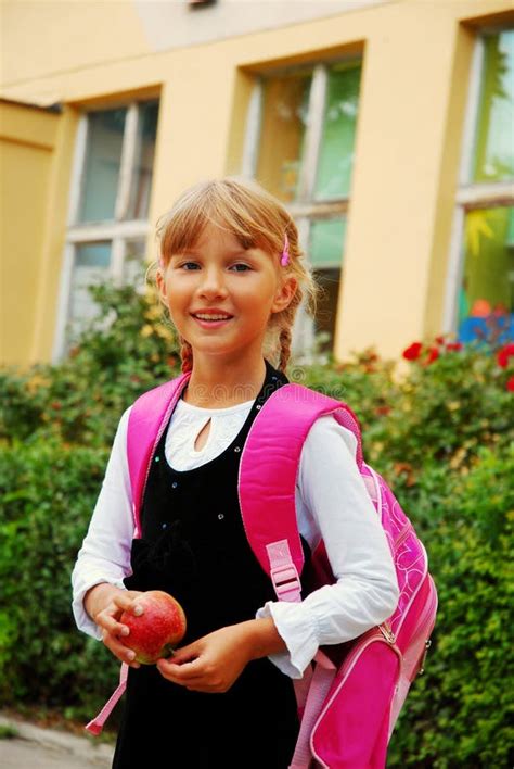 Young Girl Going To School Royalty Free Stock Photography Image 12746537