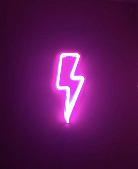 Neon Sign Lightning Bolt Neon Light Sign For Wall Decor Lightning Bolt