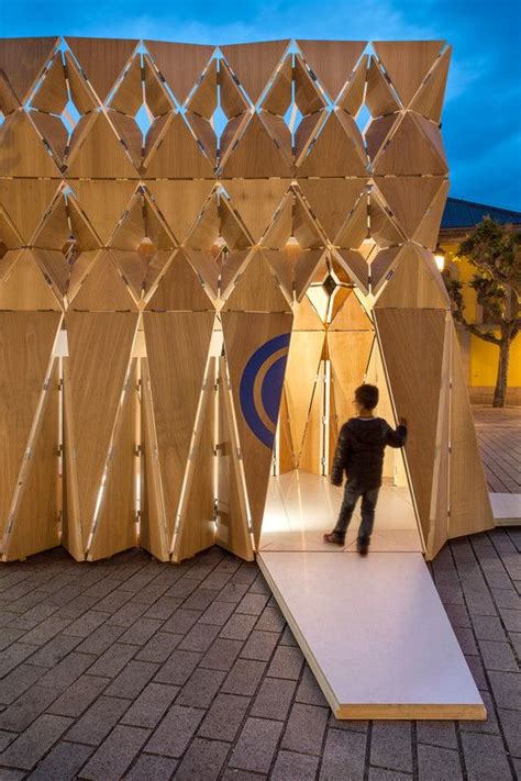 Gallery Of This Wood Pavilion Is Supported Entirely Through Origami
