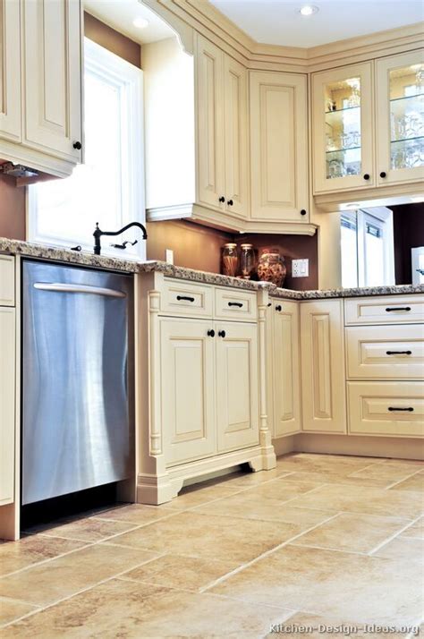 Hampton bay hampton unfinished beech recessed panel stock assembled wall kitchen cabinet (30in. Traditional Antique White Kitchen Cabinets #19 (Kitchen-Design-Ideas.org) | Antique white ...