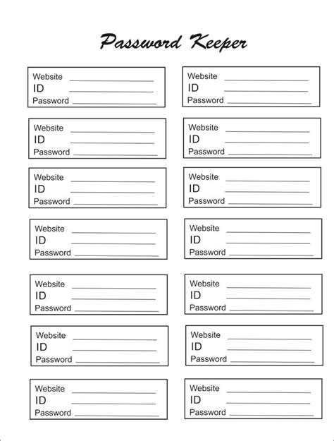 A free printable password organizer pdf is a great solution that can help you manage all your passwords. Printable Password Keeper | Password keeper, Free ...