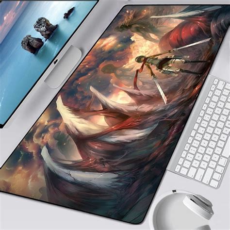 Attack On Titan Mouse Pad Eren Yeager Mouse Pad Wrist Rest Etsy