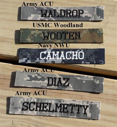 Military Name Tape or Name Patch Army ACU or Ocp Marine Etsy Parches tácticos Militar Parches