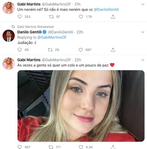 Tudo começou quando gabi publicou uma foto na rede social dizendo que. Gabi Martins e Danilo Gentili flertam na web: 'Neném ...