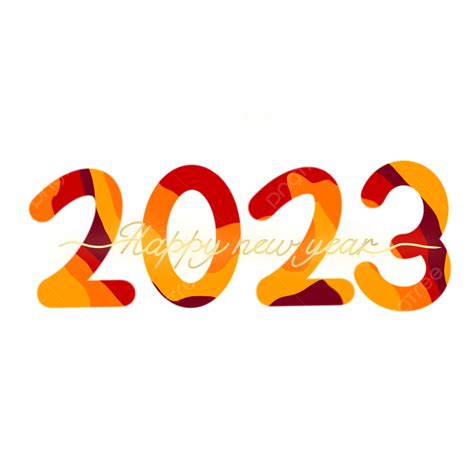 2023 سنة جديدة سعيدة 2023 سنة جديدة سعيدة خط يد Png وملف Psd للتحميل مجانا