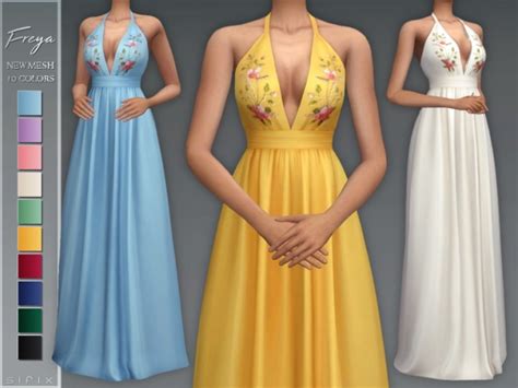 Freya Dress By Sifix At Tsr Sims 4 Updates