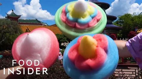 Disney World Makes 5 Layer Rainbow Cotton Candy Youtube