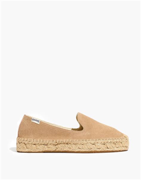 Soludos Platform Espadrille Smoking Slippers In Suede Platform