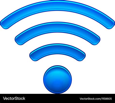 Wireless Network Symbol Wifi Icon Royalty Free Vector Image