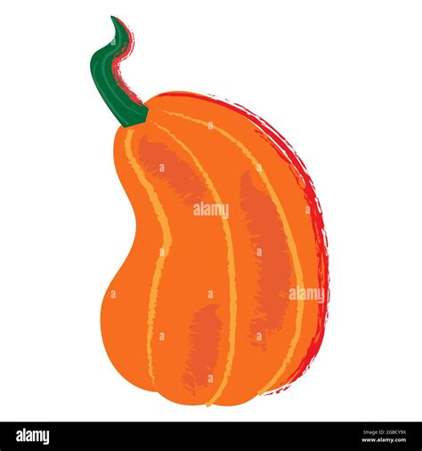 Icono De Calabaza Naranja En Estilo Dibujado A Mano De Dibujos Animados
