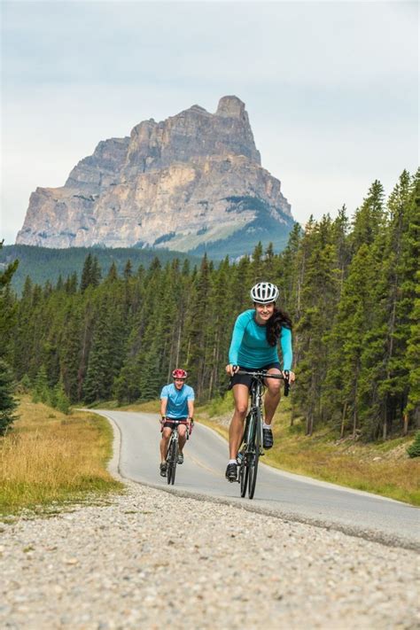 Cycling Bow Valley Parkway In Banff National Park Connects With The