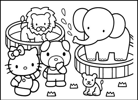 Printable Zoo Animals Coloring Pages