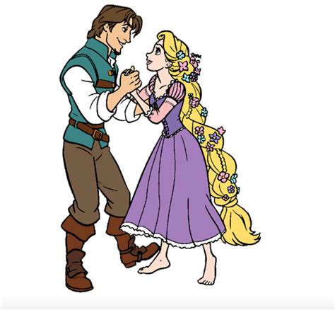 Rapunzel And Flynn Rider Sharing A Romantic Dance Disney Cartoon My