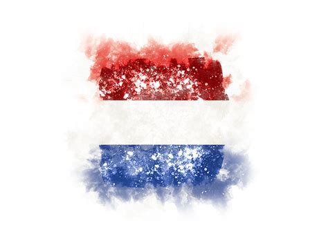 square grunge flag illustration of flag of netherlands