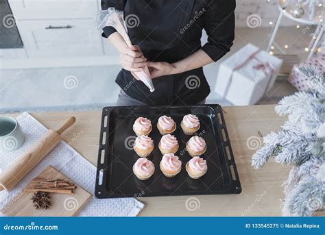 Cooking Cake In The Kitchen Stock Image Image Of Hobbies Chef