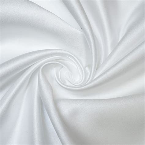 Peau De Soie White Sample Gala Fabrics