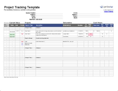 Download A Free Project Tracking Template To Use As A Communication