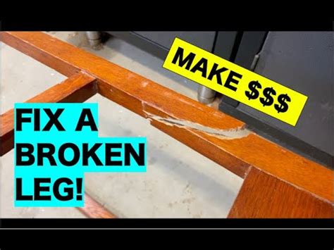 Sometimes the injury is obvious but all times a good inspection is needed, covering your many can live with a straight leg, you can try it, see how the bird adapts and if it is terribly unhappy you still have the option of euthanasia, but you. How To Fix A Broken Chair Leg: And Make Money! - YouTube