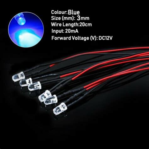 Prewired Emitting Diode Led Bulb Single Color Light Wholesale Dc12v 3mm