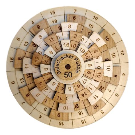 Safecracker 50 Wood Puzzle Difficult Math Brain Teaser For Adults