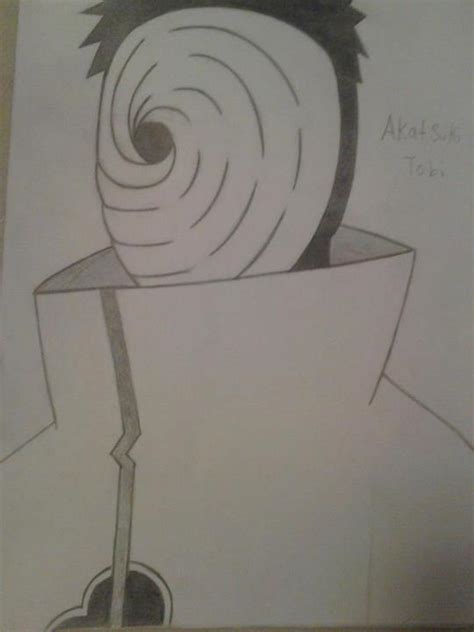 Pencil Drawing Of Tobi From Naruto By Tyshoru On Deviantart