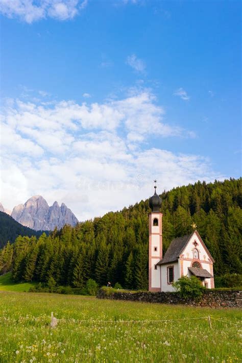 Santa Maddalena Church In Val Di Funes Valley Stock Image Image Of