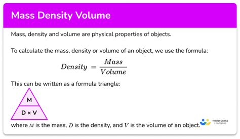 Mass Density Volume Gcse Maths Steps And Examples Density Mass