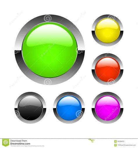 Vector Glass Buttons Stock Vector Image Of Business