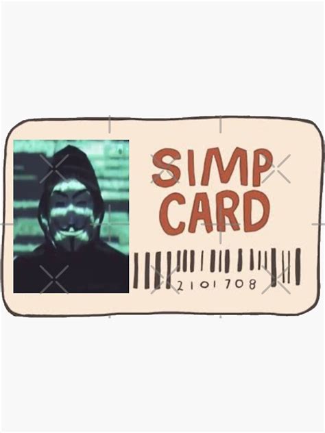 Simp Card Sticker For Sale By Basakyavuz Redbubble