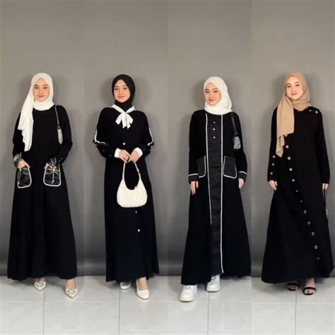 Jual Abaya Jetblack Abaya Remaja Abaya Terbaru Abaya Murah Abaya Simpel Abaya Hitam Shopee