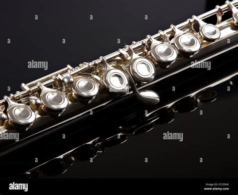 Flute Isolated On Black Background Stock Photo Alamy