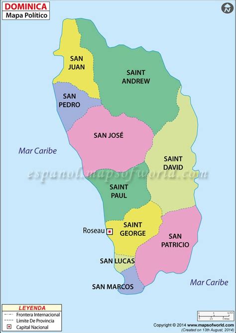 Dominica Mapa Dominicos Mapas Mapa Paises