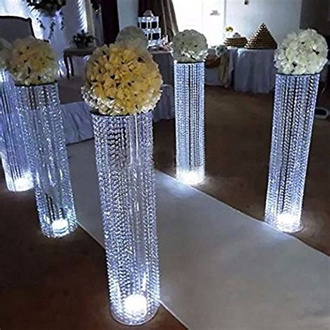 Wedding Decoration Flower Stand Wedding Aisle Crystal Pillars Wedding