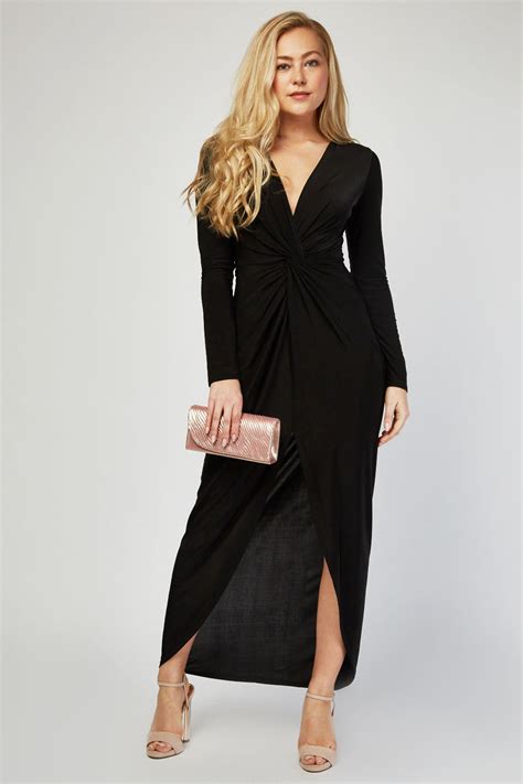 Low Plunge Twisted Maxi Dress Just 6