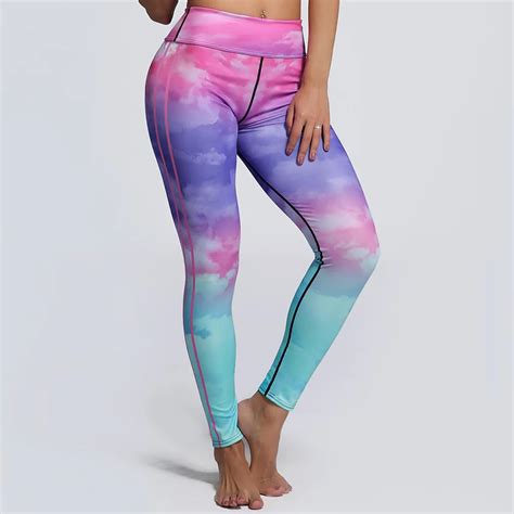 2018 new sexy women 3d printed exercise leggings plus size quick dry elastic slim workout