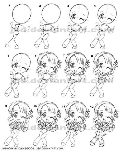how to draw a chibi character step by step chibis draw