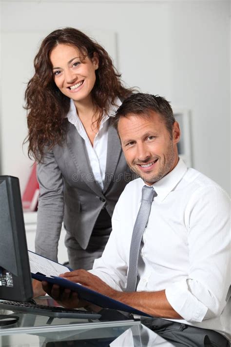 Smiling Office Workers Stock Image Image Of Office Assistant 16339307