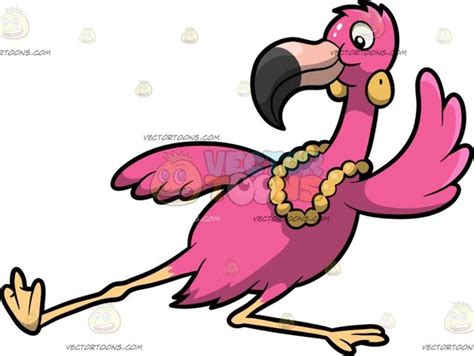 A Dancing Flamingo Animal Clipart Cartoon Images Flamingo Bird