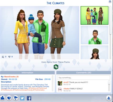 Official The Sims 4 Seasons Families Downloadable Now Sims Online