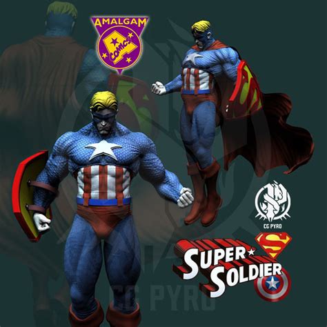 Super Soldier Amalgam Comics Stl 3d Printing By Cg Pyro Superman